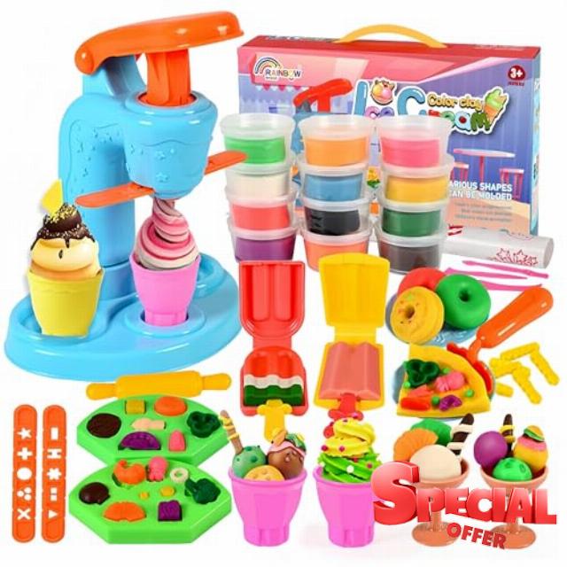 32 Pcs Ice Cream Playdough Set for Kids