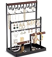 ProCase Jewelry Organizer Stand Earring Holder, 3 Tier Necklace Organizer Jewelry Tree Earring Di...
