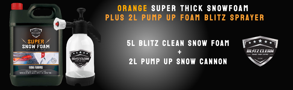 snow foam pump up snow lance gun orange thick car shampoo wash