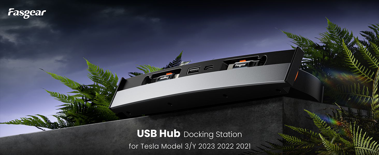 tesla model y tesla model 3 2024 2023 2022 2021 usb car accessories charger hub type C station phone