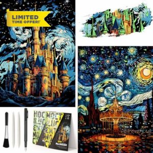 Glow in the dark Scratch Art Rainbow Painting Paper