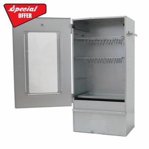 Smoker with disc - Fish and meat - Wood/Gas/Electric - Durable - With viewing window - Incl. Thermometer