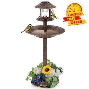 COSTWAY Bird Feeder Bath