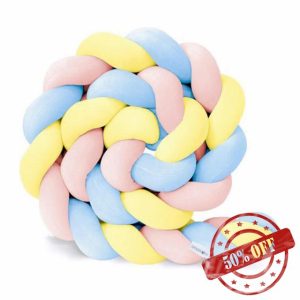 Homesally Braided Cot Bumpers For Cot Bed