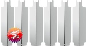 WELL GRILL Flame Distributor Gas Grill Stainless Steel Burner Cover Replacement Parts for EL Fuego Dayton 6 Burner