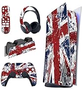 PlayVital Dazzling Prism Full Set Skin Decal for ps5 Console Disc Edition, Sticker Vinyl Decal Co...