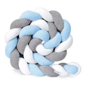 Homesally Braided Cot Bumpers For Cot Bed