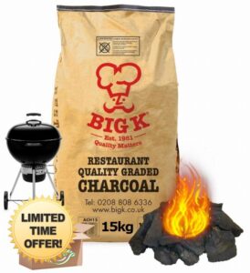 Big K Restaurant Grade Long Lasting Lumbwood Charcoal 15KG | Home & Professional Barbecuing Sucasa