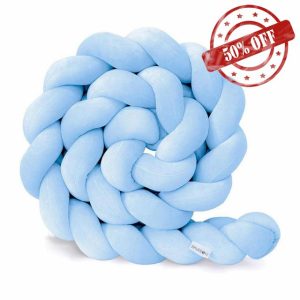 Homesally Braided Cot Bumpers For Cot Bed