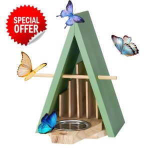 Butterfly House Butterfly Feeder for Outdoors - Wooden Butterfly Houses for Garden Decoration