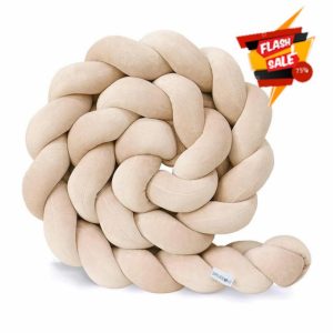 Homesally Braided Cot Bumpers For Cot Bed