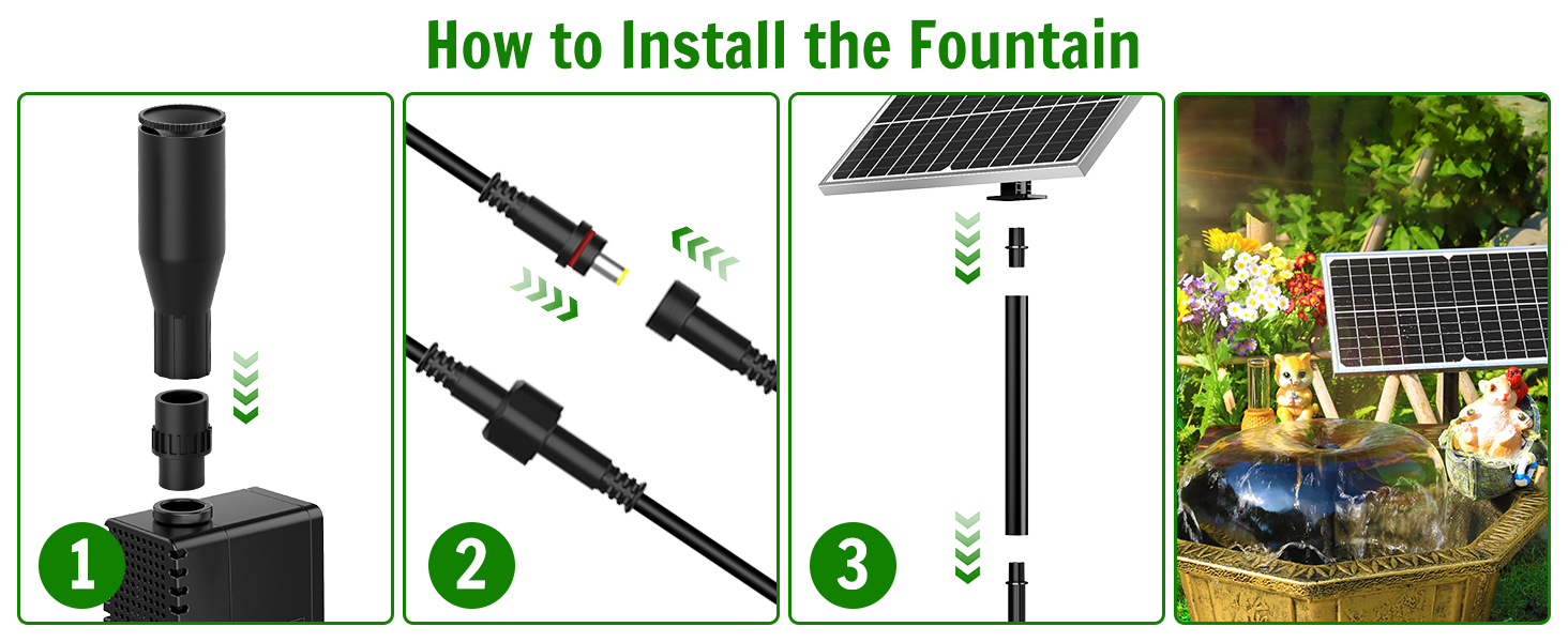 solar water fountain