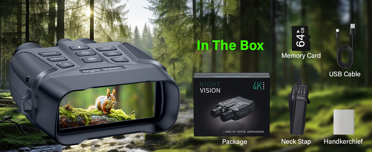 Rechargeable Night Vision with 5X Digital Zoom