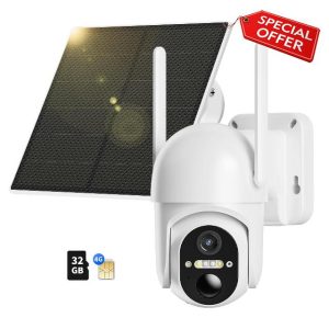 NUASI 4G LTE Security Camera Outdoor Wireless