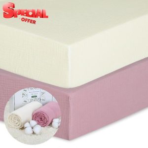 2 Pack Crib Sheets Fitted Crib Sheet for Standard Crib Mattress Sheet Toddler Mattress 52"x28"