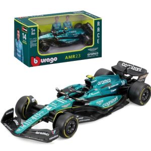 HTLNUZD 2023 Bburago 1:43 AMR23#14 Alonso F1 Alloy Car Model Formula Racing for Die Cast Aston Martin #14 Static Adult Collectio