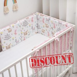 GYCS Cot bumper 6 Pcs Breathable Cotton Baby Crib Bumpers Padded Liner