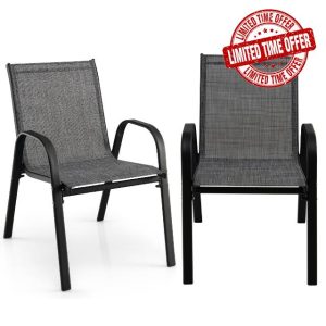 TANGZON Garden Dining Chairs Set of 2/4