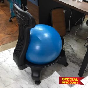 EXCLURA Blue Yoga Ball Chair for Office Desk