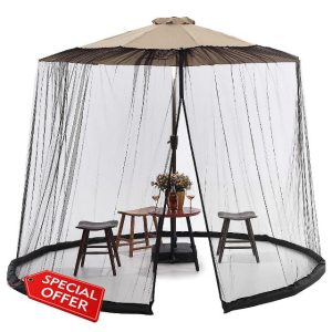 CYzpf Outdoor Mosquito Net Canopy with Zip Canopy Netting for 4-6 Person Compact and Lightweight Mosquito Net for Canopy Pergolas Camping Tent