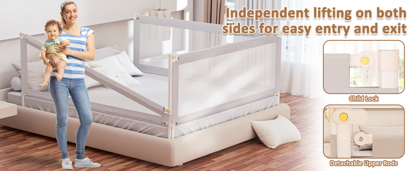 toddler bed rail foldable bed guard fall protection baby children 150cm 180cm 200cm