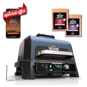 Ninja Woodfire Pro Connect XL Electric BBQ Grill & Smoker with App Control