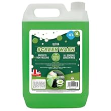 5L green ultra car screenwash all seasons effective down to -16°C concentrate smear free