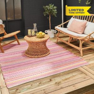 THE RUGS Rainbow Collection Outdoor Rug - Easy to Clean