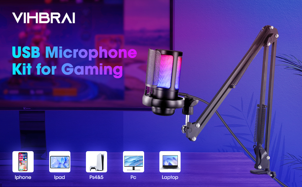 Gaming USB Microphone for PC