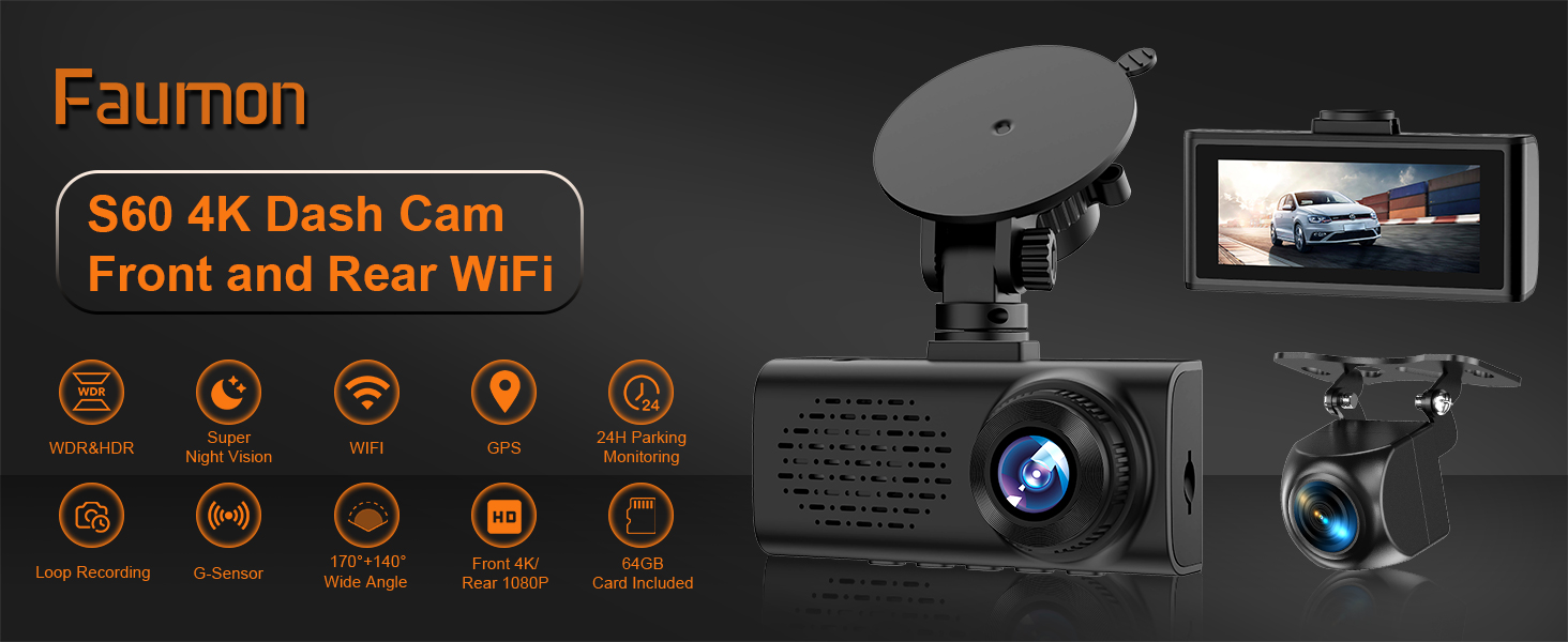 dash cam front and rear
