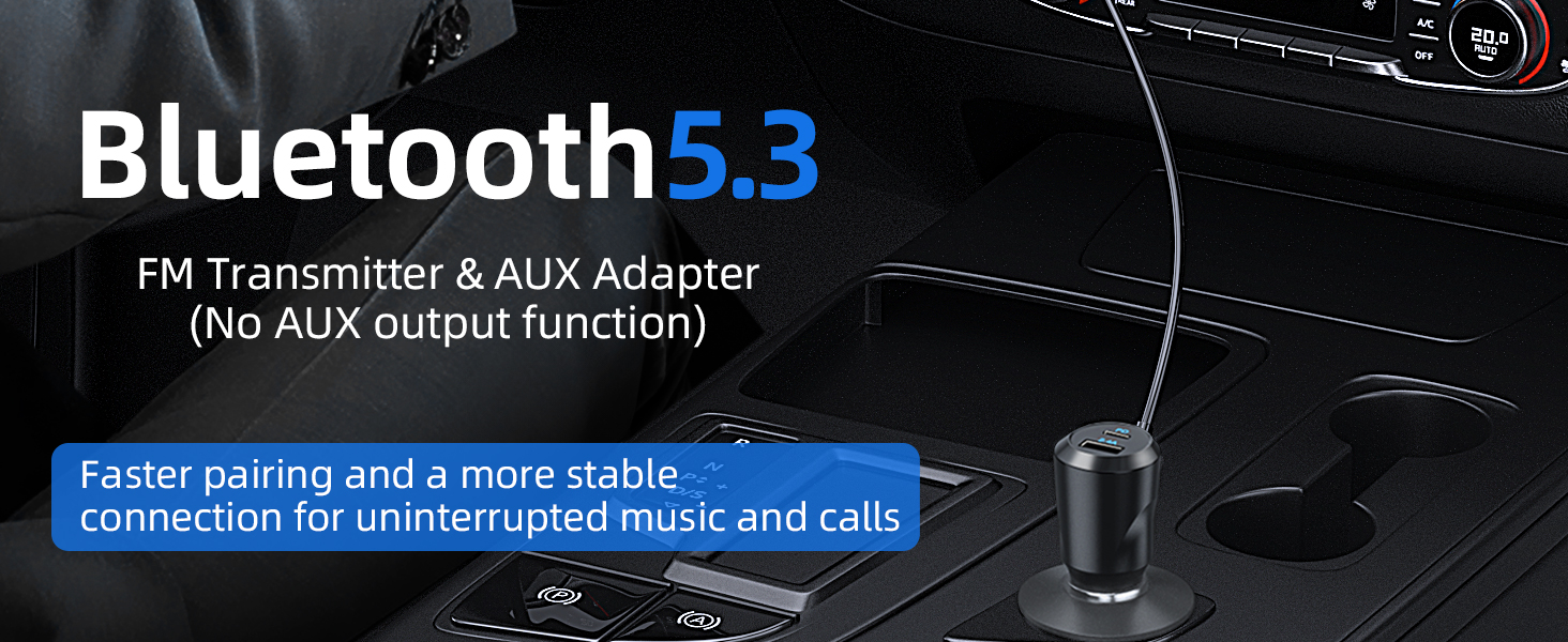 Car Bluetooth Transmitter with Phone Holder