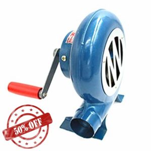 Hand Crank Forge Blower Manual Grill Fan Gear Iron Blower for Cooking Camping