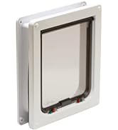 Cat Mate Elite Microchip Cat Flap with Digital Timer & LCD Display for up to 9 Cats, White One Si...