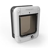 Closer Pets MiDoor+ Smart Microchip Cat Flap, Mobile App Control (iOS only), and MiHub bundle - P...