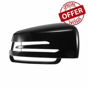 X AUTOHAUX Car Rear View Right Side Mirror Cover Cap Replacement Gloss Black for Mercedes Benz a Class W176 B Class C Class Mirror Guard Covers Exterior Trims