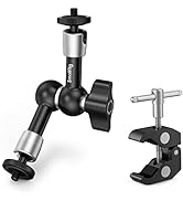 SMALLRIG 11'' Magic Arm with Super Clamp, 1/4''-20 Threaded Articulating Arm with Cold Shoe Mount...