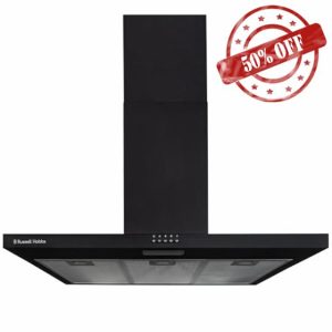 Russell Hobbs Chimney Cooker Hood 90cm T-Shaped Kitchen Extractor Fan in Black