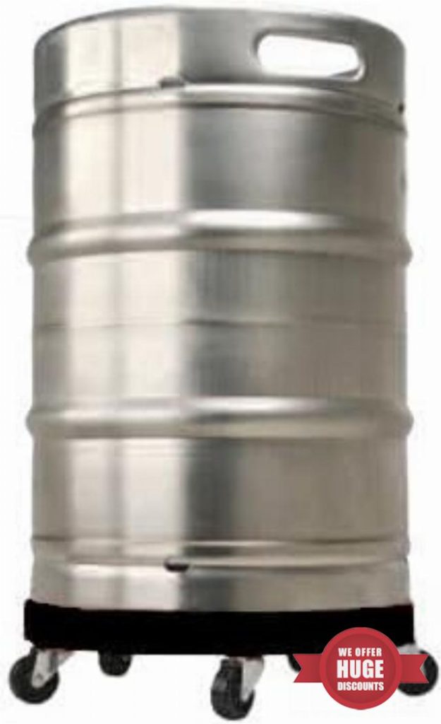 Half-Barrel Keg Dolly - Inexpensive and Easy Way to Move Half-Barrel Kegs and Large Heavy Pots - Transport Kegs from Walk-in to Keg Fridge at Bar - Makes it Easy to Roll Kegs to Mop Cooler Floo