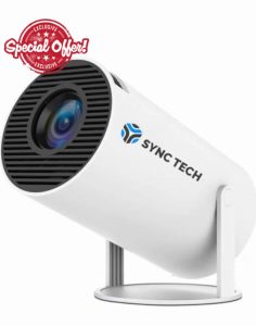SyncTech 1080P Mini projector 4k+ Support