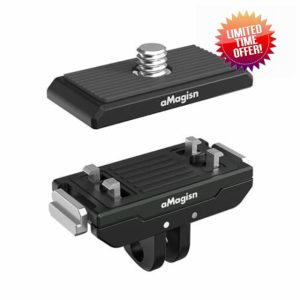 LICHIFIT Magnetic Quick Release Mount + 1/4" Screw Extension Bracket for Insta360 Ace/Ace Pro for Insta360 X4 / X3 for GoPro Hero 12/11 Camera Metal Base Support Adapter Accessories