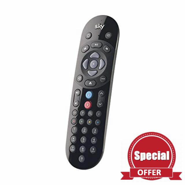 Original SKY Q Voice Remote Control - Compatible with Sky Q 1TB or 2TB box plus the Sky Q Mini box - Official Sky Branded Retail Packaging - black - SKY135
