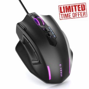 Yeemie Large Gaming Mouse Wired Mouse for Big Hands - with 12400 DPI