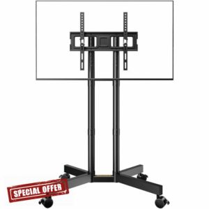 PERLEGEAR Mobile TV Stand on Wheels for 32-70 inch LCD LED OLED Flat Curved TVs