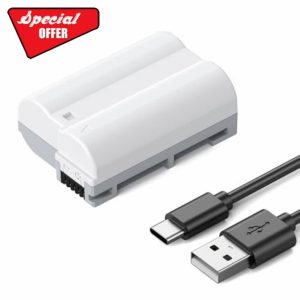 K&F Concept 2600mAh EN-EL15C Battery Compatible with Zf Z8 Z7II Z7 Z 6II Z6 Z5 D850 D810 D810A D780 D750 D7500 D7200