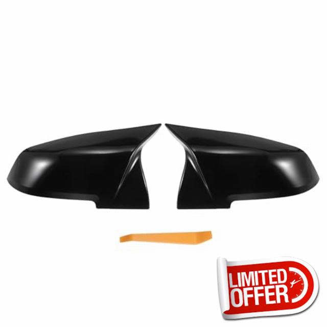 X AUTOHAUX Pair Car Rear View Driver Passenger Side Mirror Cover Cap Replacement Gloss Black for BMW F20 F22 F23 F30 F31 F32 F33 F36 F87 M2 Mirror Guard Covers
