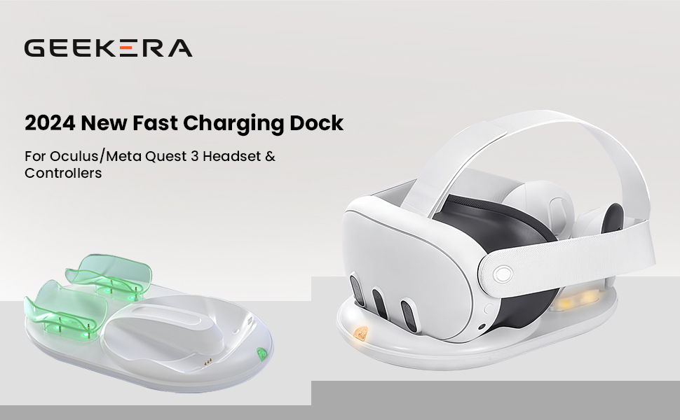 GEEKERA Charging Dock for Meta Quest 3