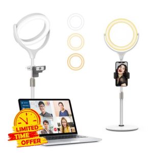 Desk Ring Light with Stand & Phone Holder