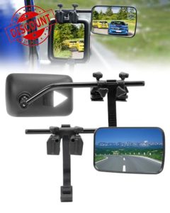 SUPAREE Convex Towing Mirrors Caravan Mirrors for Cars Caravan Towing Mirrors Pair Extensions Universal with Reflective Sticker for 4x4 Motorhome RV Vans 2Pcs