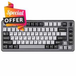 YUNZII RT75 Rapid Trigger Gaming Keyboard Hall Effect Keyboard Magnetic Switch Adjustable Actuation Esports 75% Layout TKL Mechanical Keyboard RGB PBT Keycaps (Black