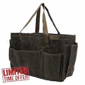 Gardening Tote Bag Garden Tool Bag Waterproof Large Capacity Garden Tote Organizer Bag Gardening Tool Kit Holder Canvas Bag